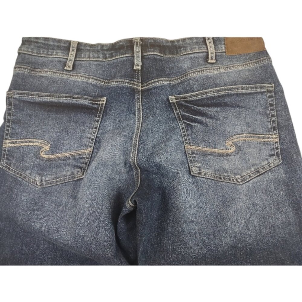 Silver Jeans Men's Gordie Size 38x31 Loose Straight Leg Med Wash Blue Denim - Picture 5 of 11